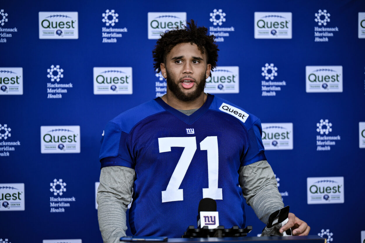 NFL: New York Giants Rookie Minicamp, marcus mbow