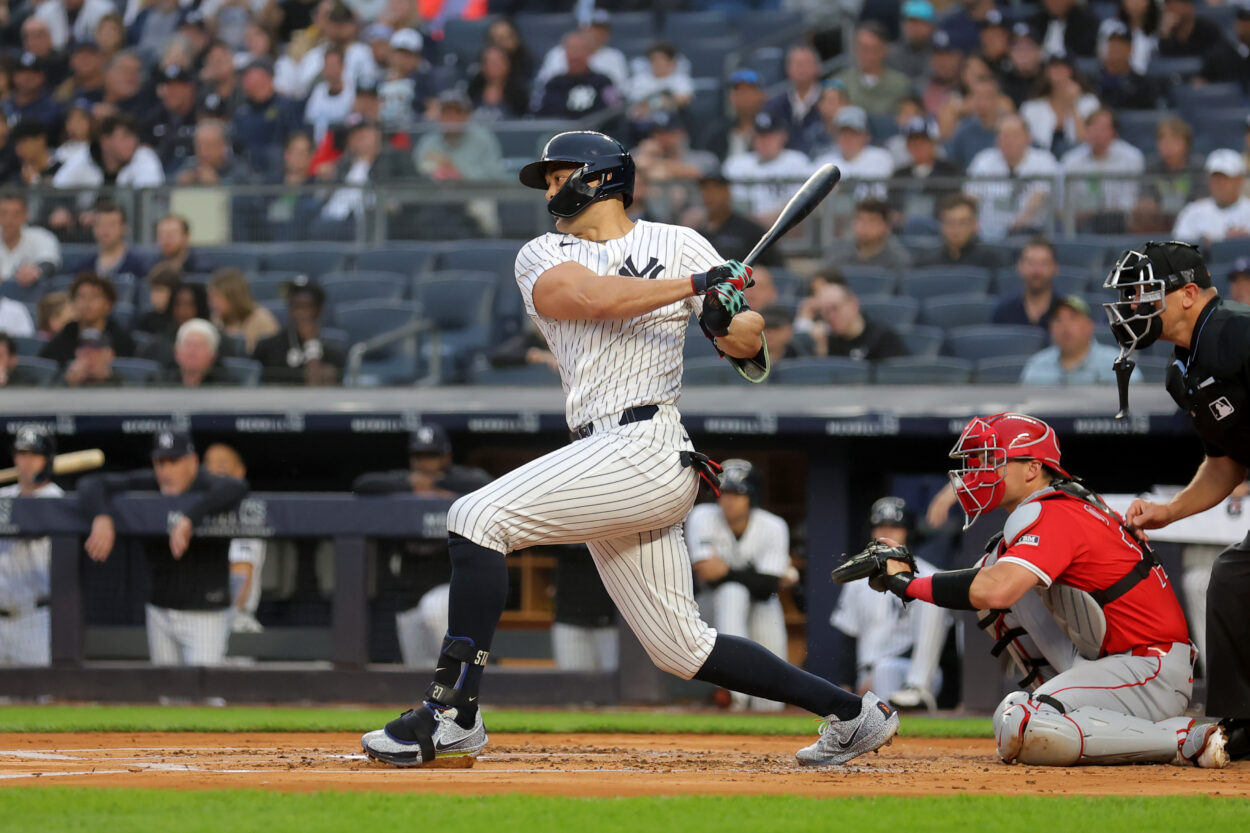 MLB: Los Angeles Angels at New York Yankees, stanton