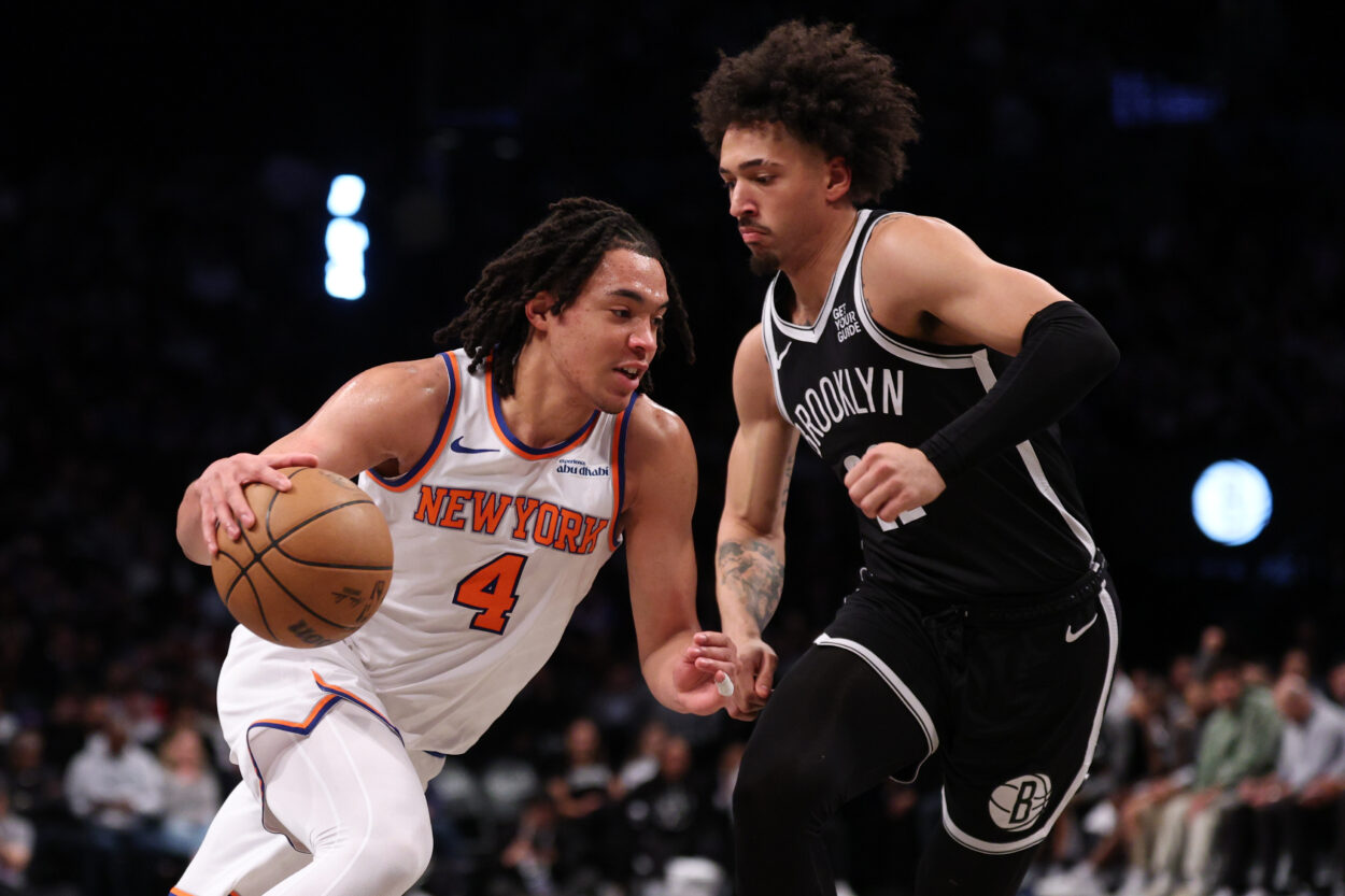 NBA: New York Knicks at Brooklyn Nets, pacome dadiet