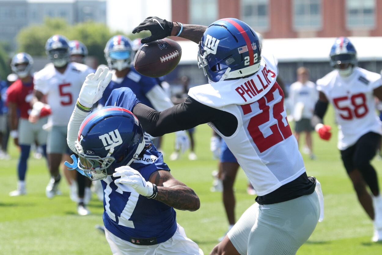 dru phillips, NFL: New York Giants Training Camp