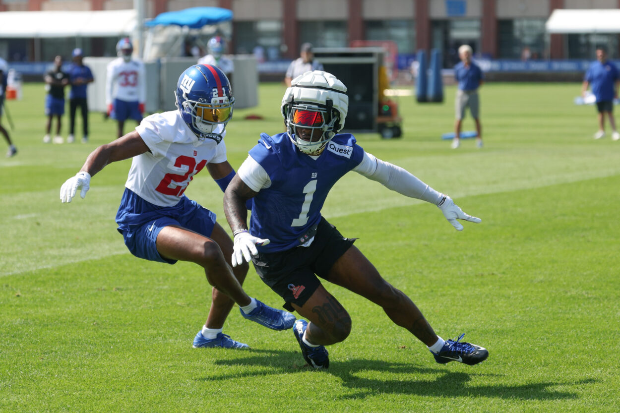 Malik Nabers, Paulson Adebo, NFL: New York Giants Training Camp