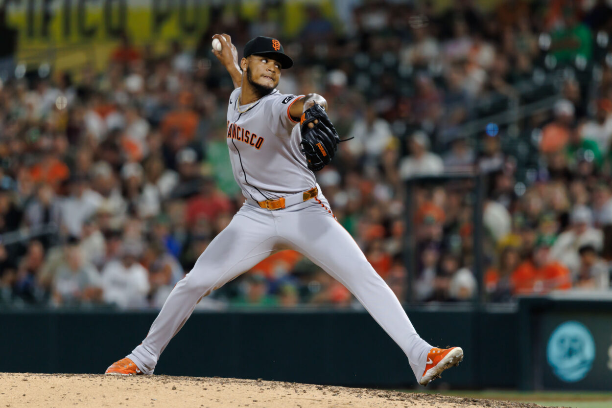 MLB: San Francisco Giants at Athletics, camilo doval, yankees