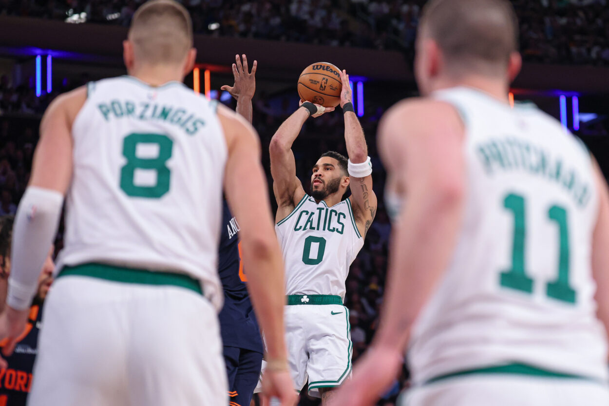 Jayson Tatum, NBA: Playoffs-Boston Celtics at New York Knicks