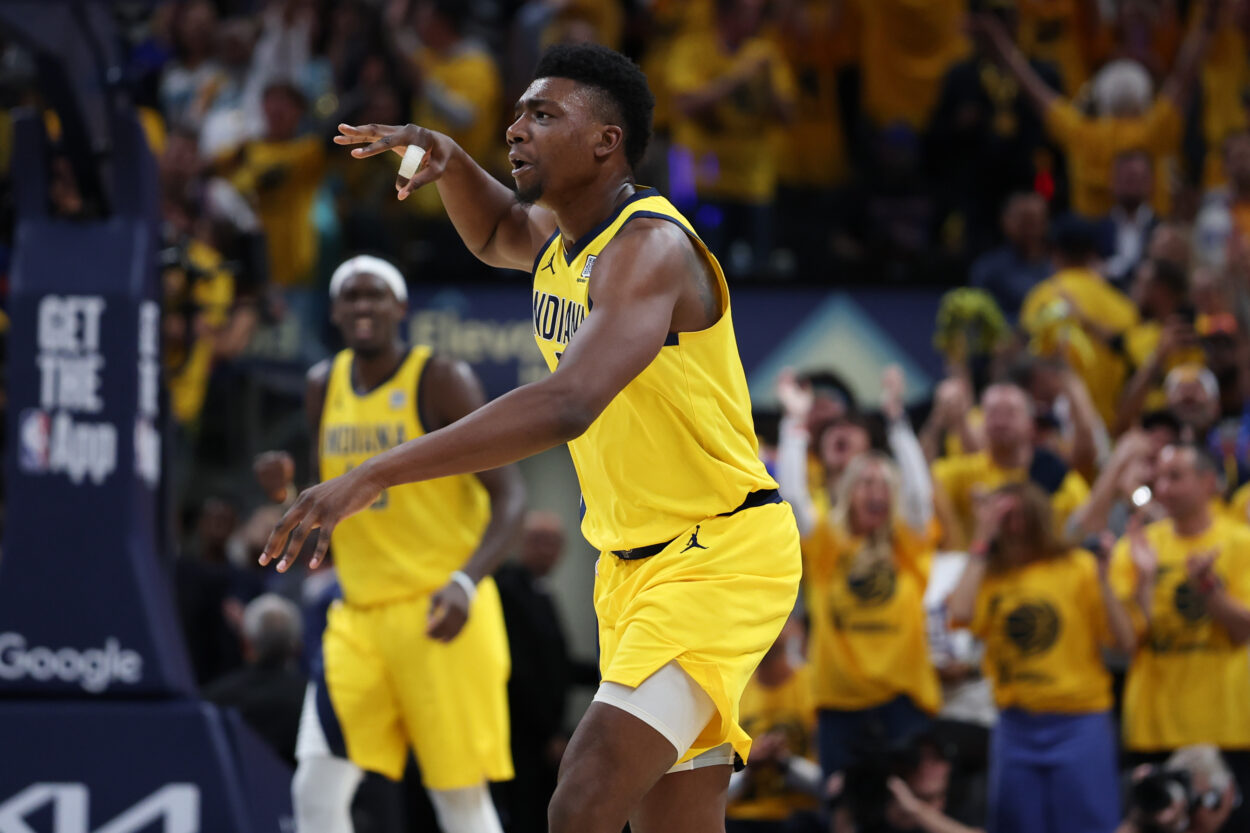 Thomas Bryant, NBA: Playoffs-New York Knicks at Indiana Pacers