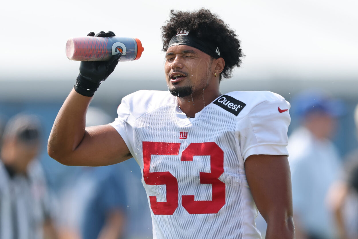 Darius Muasau, NFL: New York Giants Training Camp