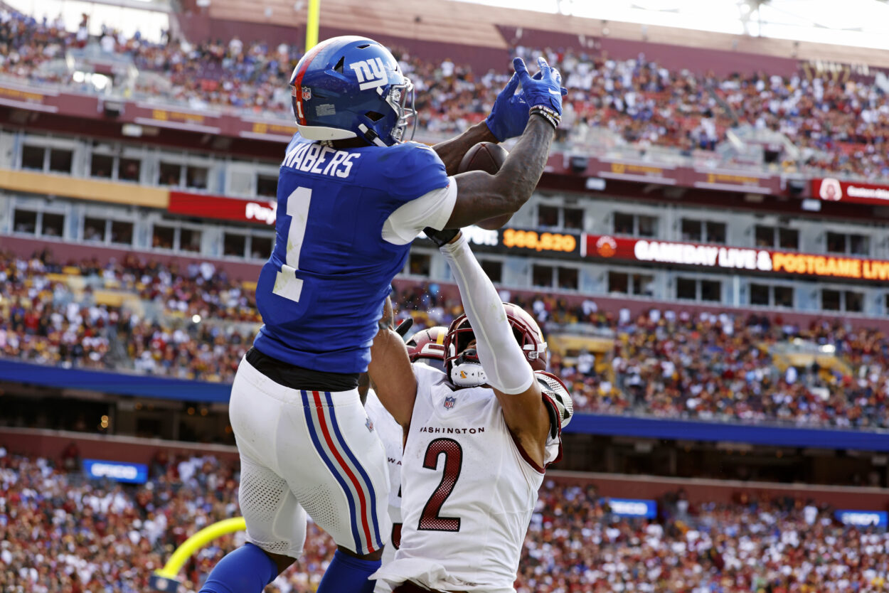 Malik Nabers, NFL: New York Giants at Washington Commanders