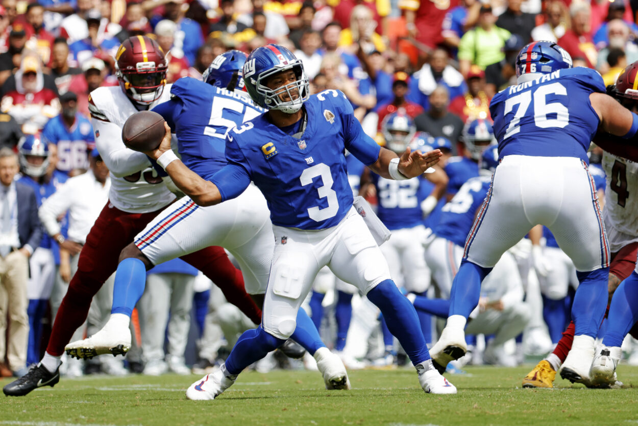 NFL: New York Giants at Washington Commanders, russell wilson