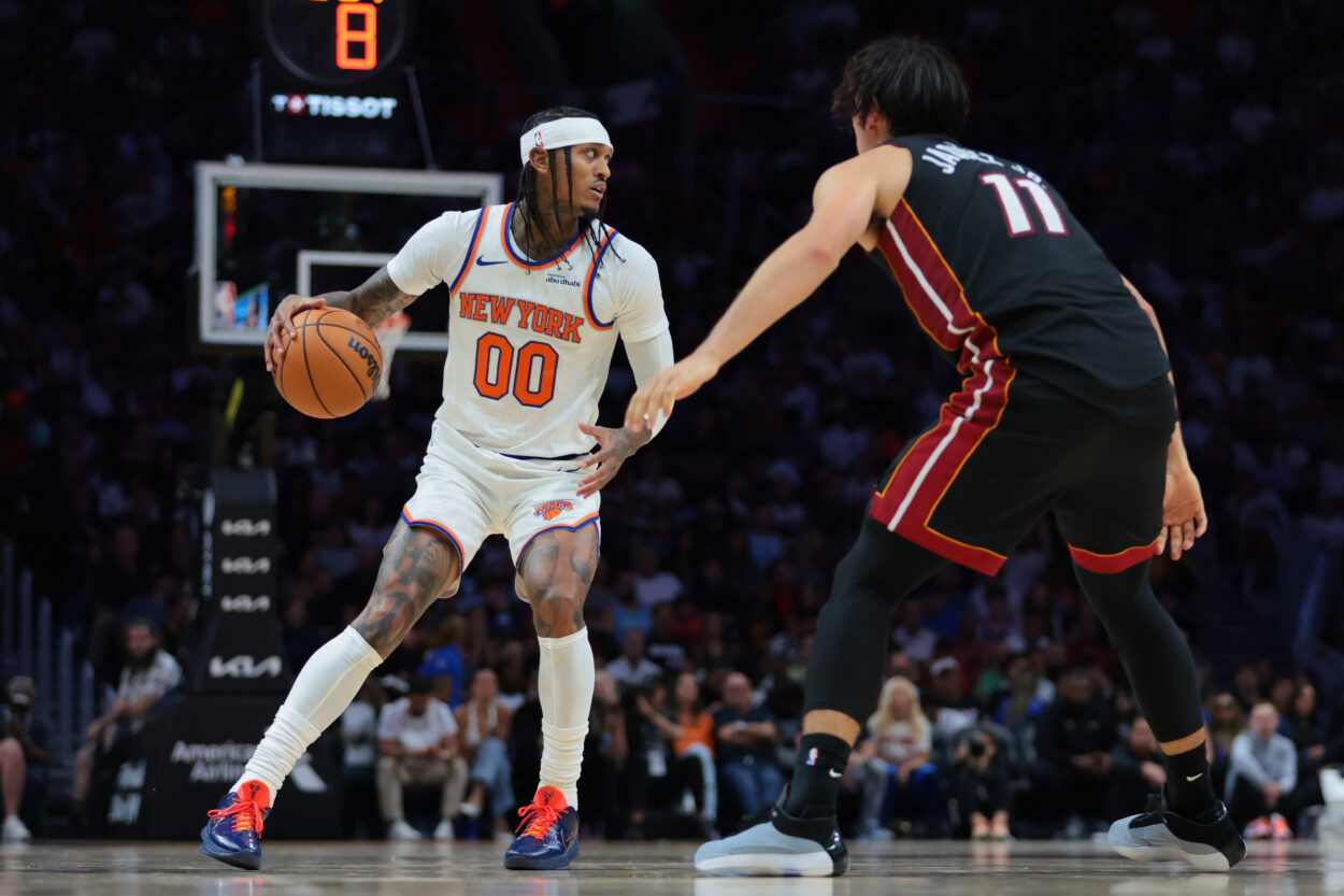 NBA: New York Knicks at Miami Heat, jordan clarkson