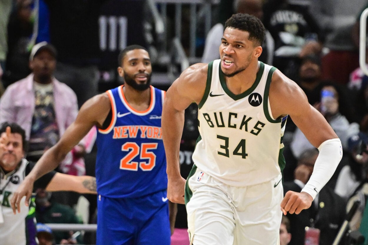 Giannis Antetokounmpo, NBA: New York Knicks at Milwaukee Bucks