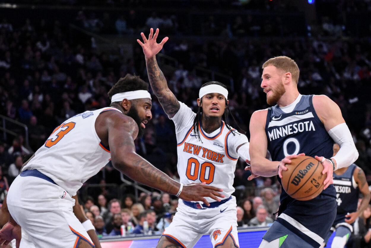 NBA: Preseason-Minnesota Timberwolves at New York Knicks, NBA: Preseason-Minnesota Timberwolves at New York Knicks, jordan clarkson