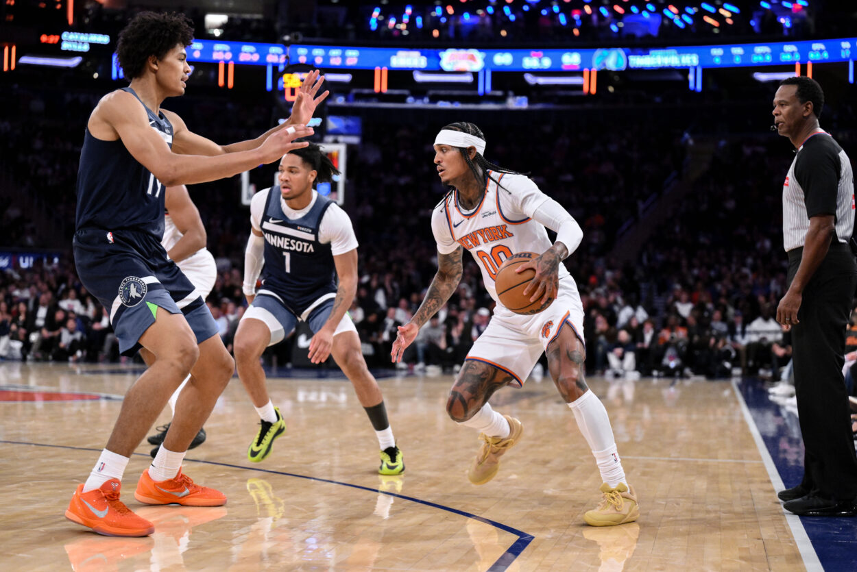 NBA: Preseason-Minnesota Timberwolves at New York Knicks, jordan clarkson