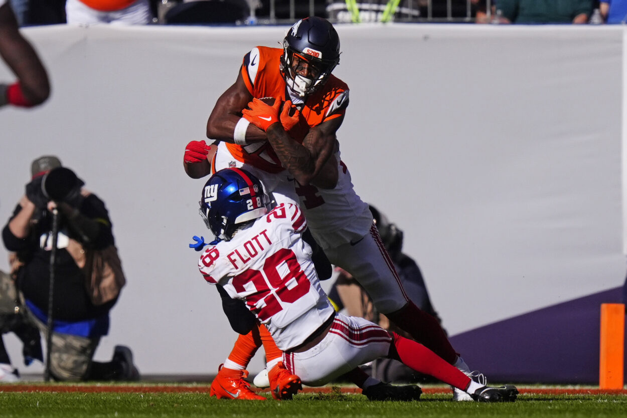 Cordale Flott, NFL: New York Giants at Denver Broncos