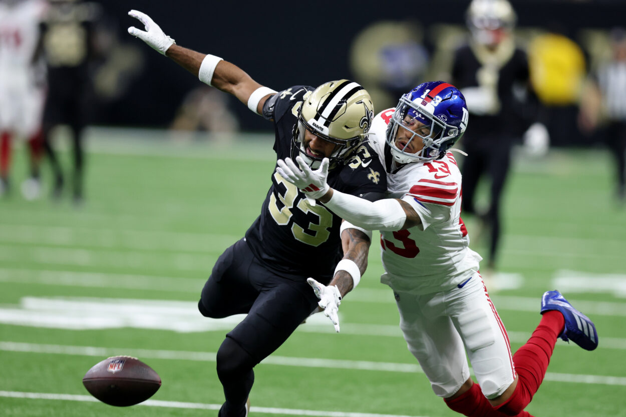 NFL: New York Giants at New Orleans Saints, jalin hyatt