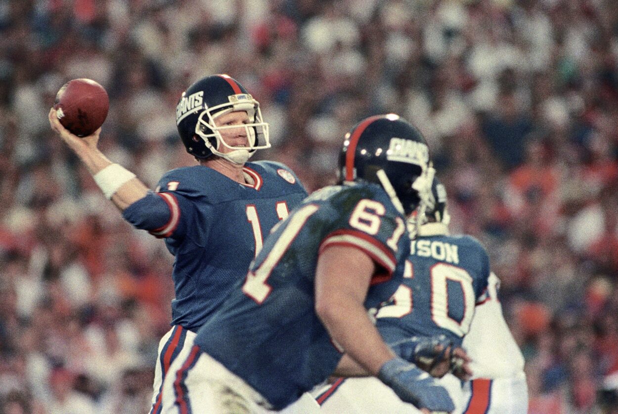 Phil Simms, giants, NFL: Super Bowl XXI