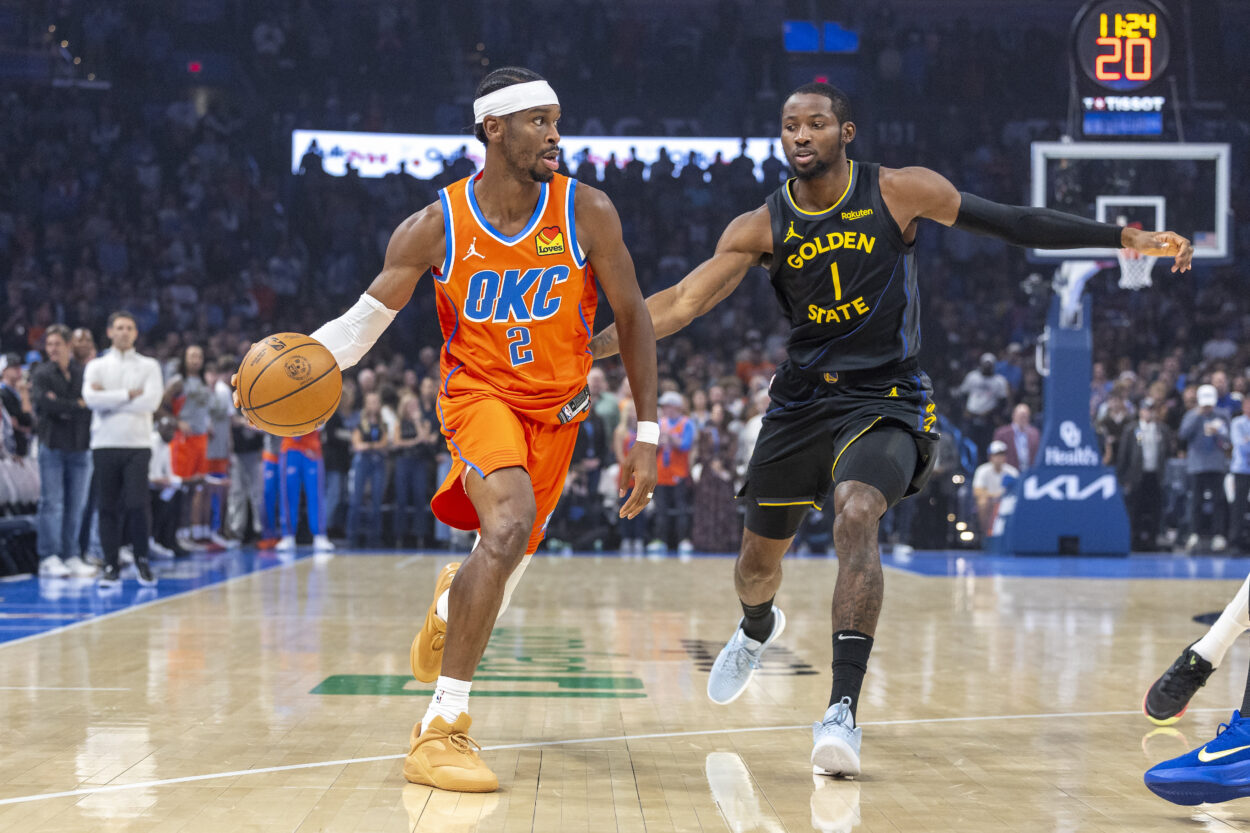 Shai Gilgeous-Alexander, NBA: Golden State Warriors at Oklahoma City Thunder