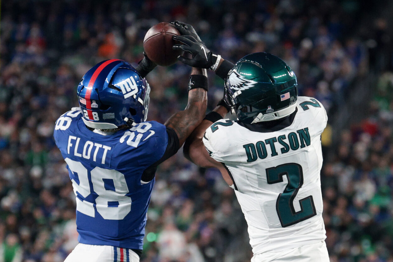 Cor'Dale Flott, NFL: Philadelphia Eagles at New York Giants